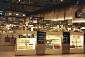 Screens on-top and as panels on the door-side of refrigerators